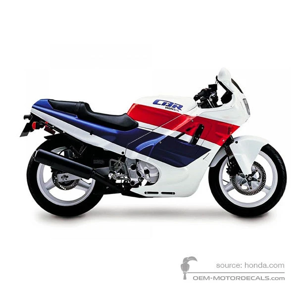 Stickers voor Honda CBR600F HURRICANE 1990 - Wit • Honda OEM Stickers