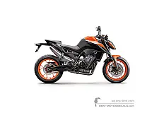 Naklejki do KTM 890 DUKE 2021 - Pomarańczowy • KTM Naklejki OEM