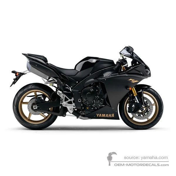 Decals for Yamaha YZF R1 2009 - Black • Yamaha OEM Decals