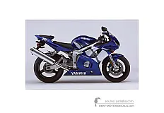 Aufkleber für Yamaha YZF R6 2002 - Blau • Yamaha OEM-Aufkleber
