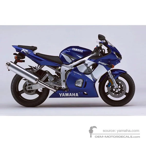 Pegatinas para Yamaha YZF R6 2002 - Azul • Yamaha Pegatinas OEM