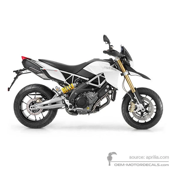Aufkleber für Aprilia DORSODURO 1200 2010 - Weiss • Aprilia OEM-Aufkleber