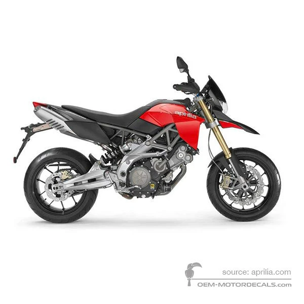 Pegatinas para Aprilia DORSODURO 750 2009 - Rojo • Aprilia Pegatinas OEM
