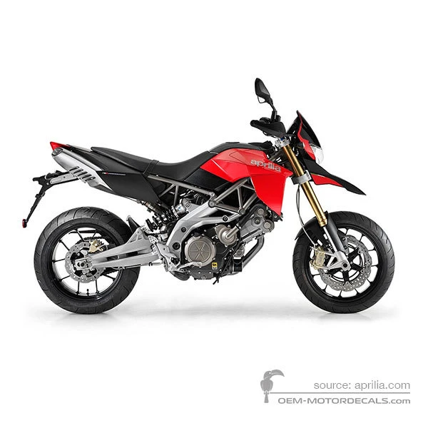 Naklejki do Aprilia DORSODURO 750 2010 - Czerwony • Aprilia Naklejki OEM