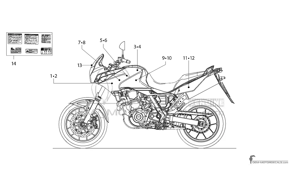 Autocollants pour Aprilia Pegaso 650IE TRAIL 2008 - Noir • Aprilia Autocollants OEM
