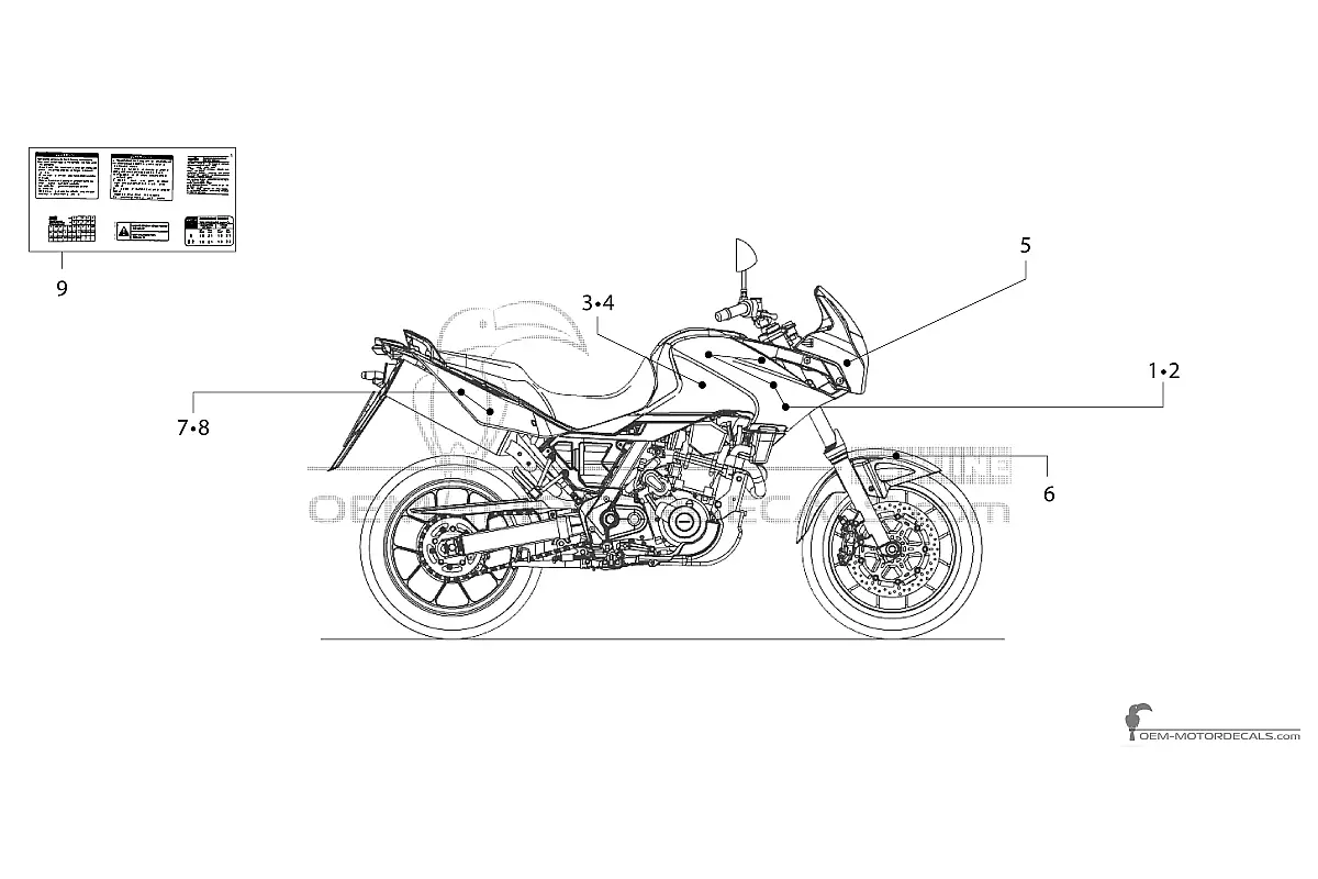 Decals for Aprilia Pegaso 650IE STRADA 2009 - Black • Aprilia OEM Decals