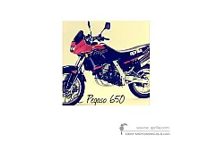 Aufkleber für Aprilia Pegaso 650 1992 - Schwarz • Aprilia OEM-Aufkleber