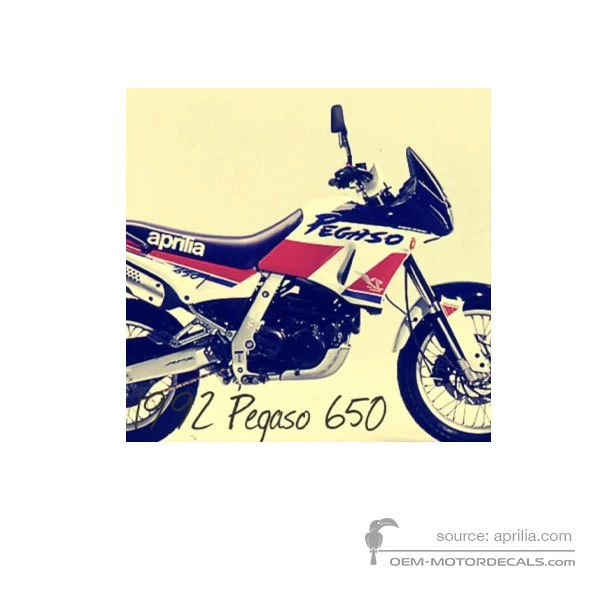 Pegatinas para Aprilia Pegaso 650 1992 - Blanco • Aprilia Pegatinas OEM