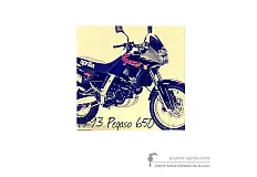 Stickers voor Aprilia Pegaso 650 1993 - Zwart • Aprilia OEM Stickers