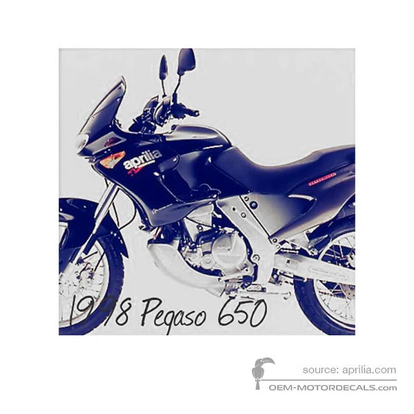 Decals for Aprilia Pegaso 650 1998 - Black • Aprilia OEM Decals