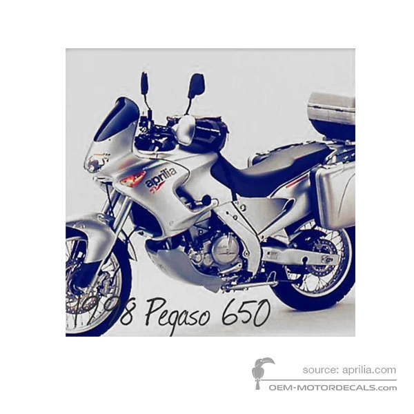 Decals for Aprilia Pegaso 650 1998 - Gray • Aprilia OEM Decals