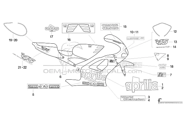 Aprilia RS125 1998 - Szary
