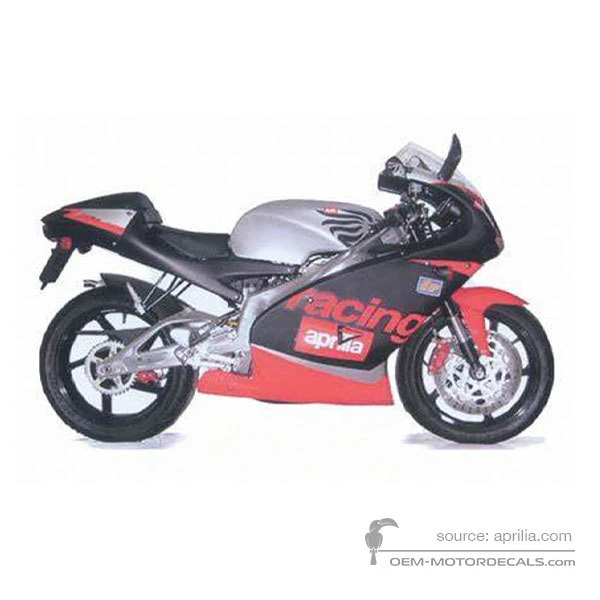Naklejki do Aprilia RS125 2001 - Czarny • Aprilia Naklejki OEM