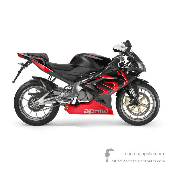 Aufkleber für Aprilia RS125 2008 - Schwarz • Aprilia OEM-Aufkleber