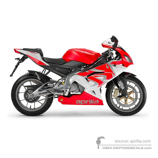 Naklejki do Aprilia RS125 2008 - Czerwony • Aprilia Naklejki OEM