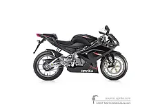 Stickers voor Aprilia RS125 2010 - Zwart • Aprilia OEM Stickers