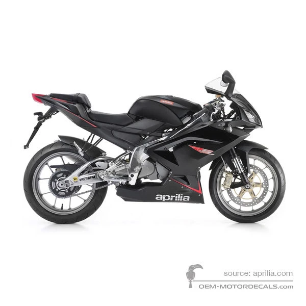 Aufkleber für Aprilia RS125 2010 - Schwarz • Aprilia OEM-Aufkleber