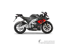Decals for Aprilia RS125 4T 2017 - Black • Aprilia OEM Decals