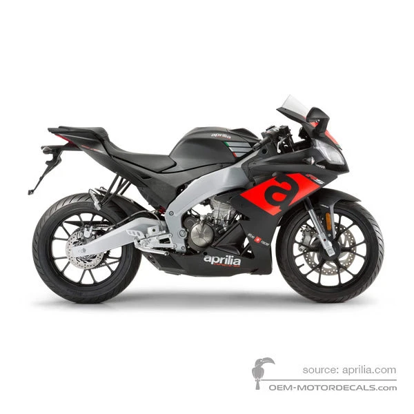 Naklejki do Aprilia RS125 4T 2019 - Czarny • Aprilia Naklejki OEM