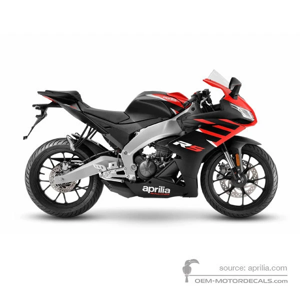 Naklejki do Aprilia RS125 4T 2021 - Czarny • Aprilia Naklejki OEM