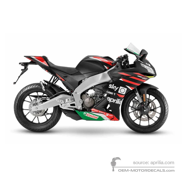 Aufkleber für Aprilia RS125 GP Replica 4T 2022 - Schwarz • Aprilia OEM-Aufkleber