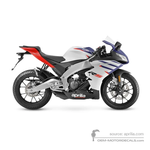 Aufkleber für Aprilia RS125 4T 2024 - Weiss • Aprilia OEM-Aufkleber