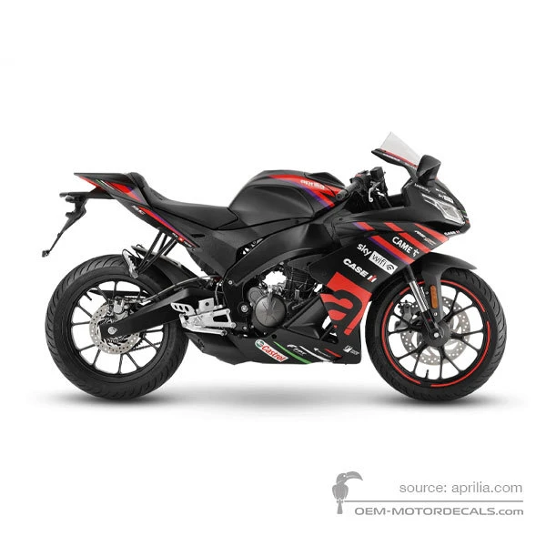 Aufkleber für Aprilia RS125 GP Replica 4T 2024 - Schwarz • Aprilia OEM-Aufkleber