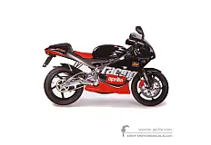 Decals for Aprilia RS50 1999 - Black Red • Aprilia OEM Decals
