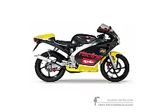 Naklejki do Aprilia RS50 2000 - Szary • Aprilia Naklejki OEM
