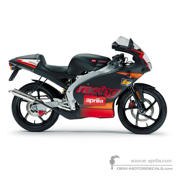 Decals for Aprilia RS50 2002 - Black • Aprilia OEM Decals