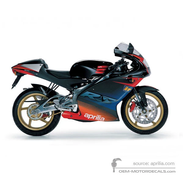 Pegatinas para Aprilia RS50 2004 - Negro • Aprilia Pegatinas OEM
