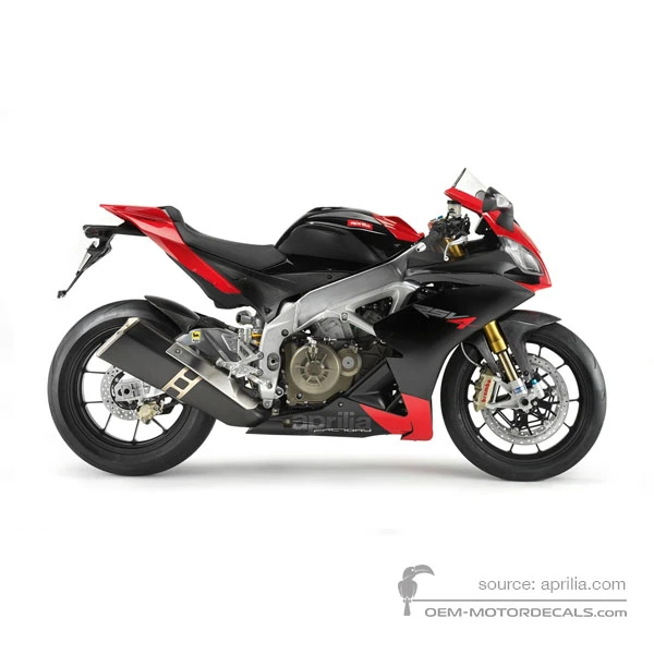 Naklejki do Aprilia RSV4 1000R Factory 2010 - Czarny • Aprilia Naklejki OEM