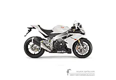 Decals for Aprilia RSV4 1000R 2014 - White • Aprilia OEM Decals