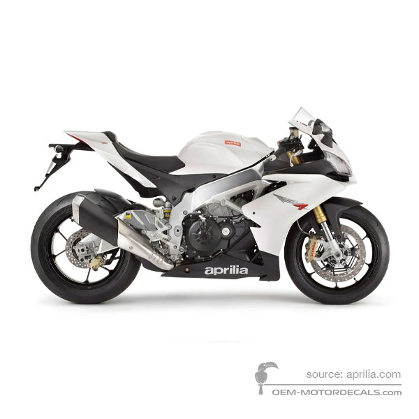Naklejki do Aprilia RSV4 1000R 2014 - Biały • Aprilia Naklejki OEM