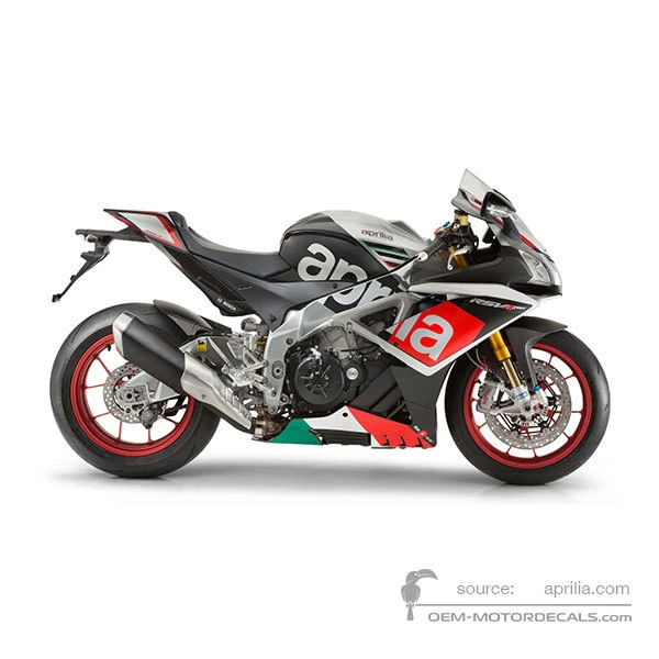 Decals for Aprilia RSV4 1000 Factory 2016 - Black • Aprilia OEM Decals