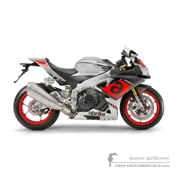 Aufkleber für Aprilia RSV4 1000RR 2017 - Grau • Aprilia OEM-Aufkleber