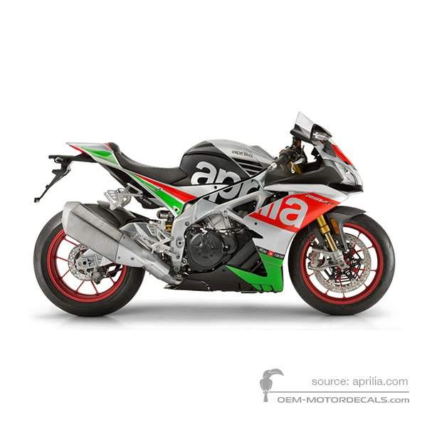 Naklejki do ApriliA RSV4 1000 Factory 2017 - Srebrny • Aprilia Naklejki OEM