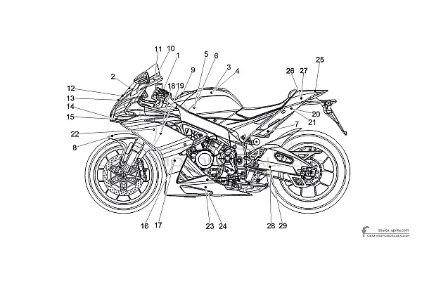 Aprilia RSV4 1000RR 2018 - Grau