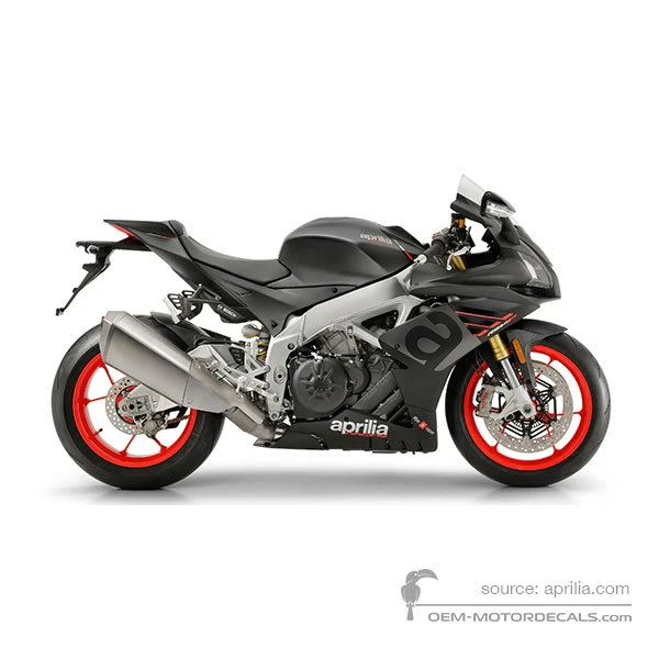 Adesivi per Aprilia RSV4 1000RR 2019 - Nero • Aprilia Adesivi OEM