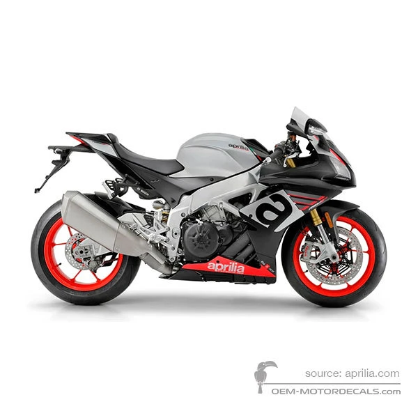 Naklejki do Aprilia RSV4 1000RR 2019 - Szary • Aprilia Naklejki OEM