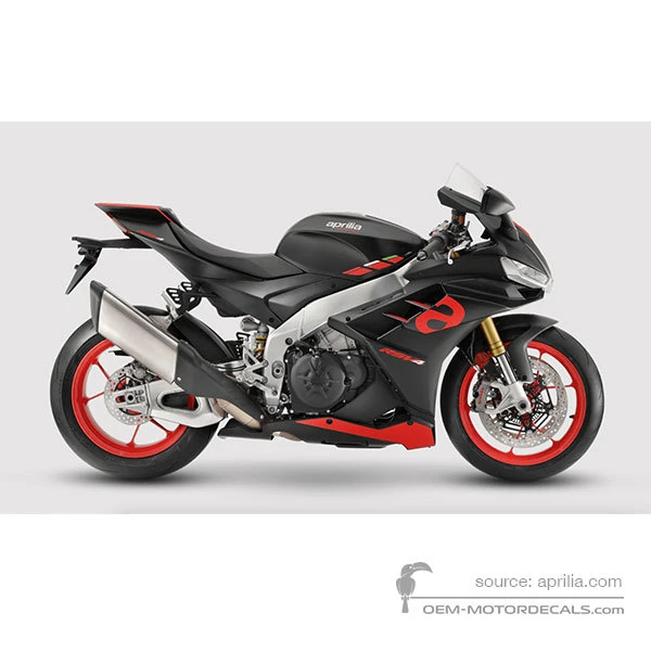 Pegatinas para Aprilia RSV4 1100 2024 - Negro • Aprilia Pegatinas OEM