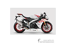 Decals for Aprilia RSV4 1100 Factory 2024 - White • Aprilia OEM Decals