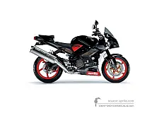 Decals for Aprilia RSV TUONO 1000 IE 2005 - Black • Aprilia OEM Decals