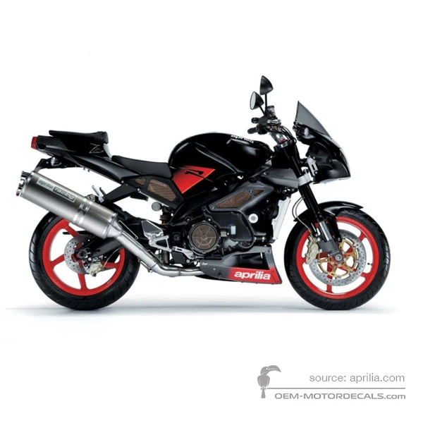 Naklejki do Aprilia RSV TUONO 1000 IE 2005 - Czarny • Aprilia Naklejki OEM