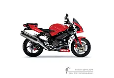 Decals for Aprilia RSV TUONO 1000 IE 2005 - Red • Aprilia OEM Decals