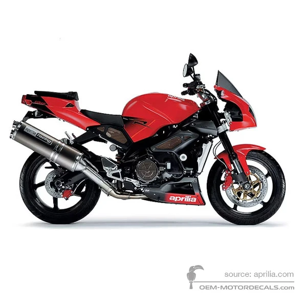 Adesivi per Aprilia RSV TUONO 1000 IE 2005 - Rosso • Aprilia Adesivi OEM
