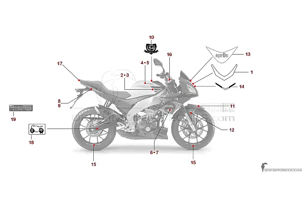 Aprilia TUONO 125 2019 - Silver