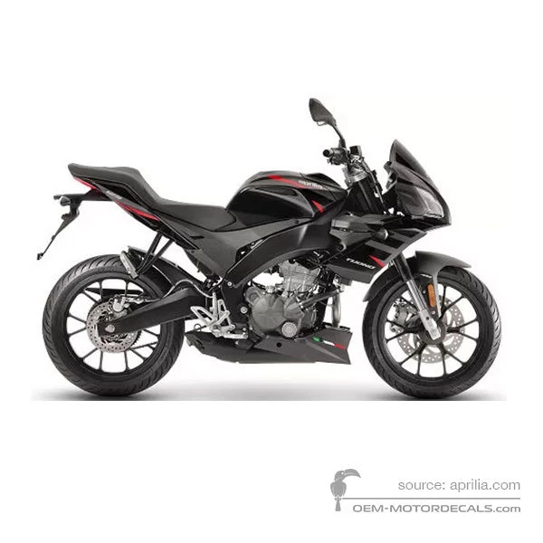 Aufkleber für Aprilia TUONO 125 2020 - Schwarz • Aprilia OEM-Aufkleber