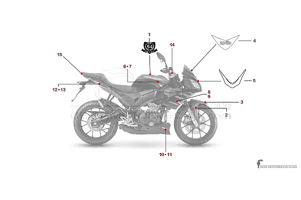 Aprilia TUONO 125 2020 - Rot