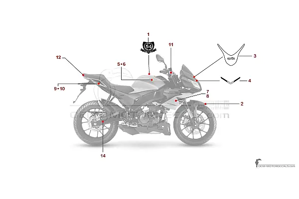 Aprilia TUONO 125 2022 - Gray